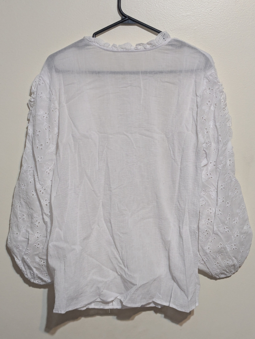 Addition Elle White Lace Ruffle Blouse - 4X - Picture 2 of 4